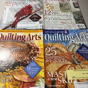 Lot of four issues, 2015 quilting, arts magazine, quilts, crafts, sewing